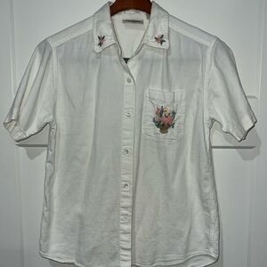Northern Reflections Vintage Embroidered Grandma Blouse Sz  XS